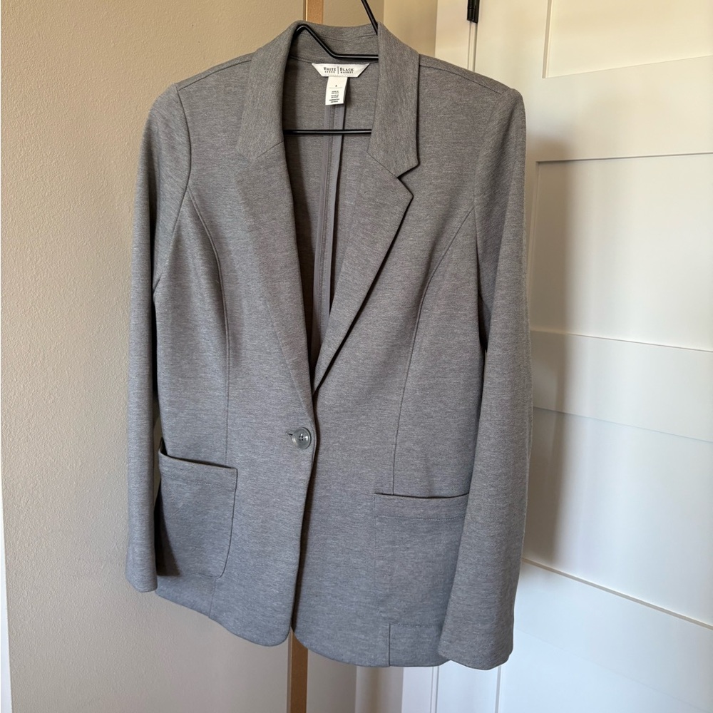 White House Black Market Gray Blazer. U.S. Size 4. NWOT. Approx MSRP $175